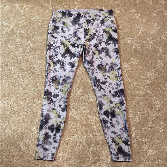 Lululemon Purple Splatter Print Leggings, Sz 14 - Picture 4 of 9